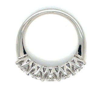 Platinum 2ct Lab Grown Five Stone Eternity Ring