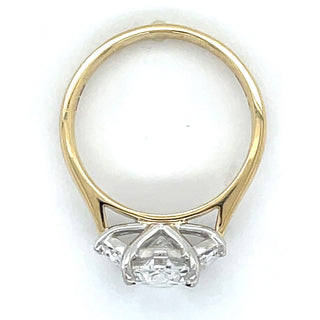 Reagan - 18ct Yellow Gold 2.51ct Laboratory Grown Oval Diamond & Half Moon Side Stone Engagement Ring