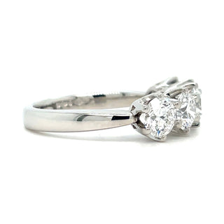 Platinum 2.01ct Lab Grown Five Stone Eternity Ring