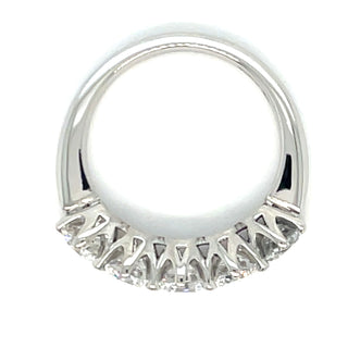 Platinum 2.01ct Lab Grown Five Stone Eternity Ring