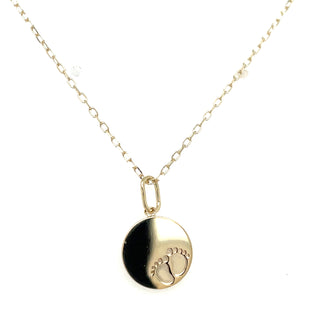 9ct Yellow Gold Baby Feet Pendant