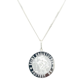 Sterling Silver 21mm St. Christophers Medal
