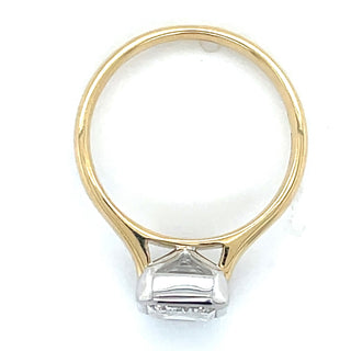 Liana - 18ct Yellow Gold 3.04ct Laboratory Grown Emerald Cut Diamond Bezel Set Solitaire Engagement Ring