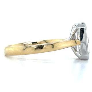 Liana - 18ct Yellow Gold 3.04ct Laboratory Grown Emerald Cut Diamond Bezel Set Solitaire Engagement Ring