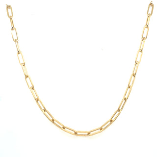9ct Yellow Gold Paper Link 18” Necklace