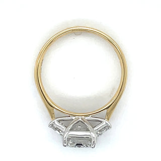 Edith - 18ct Yellow Gold 3.80ct Laboratory Grown Emerald Cut Diamond & Trapezoid Side Stone Engagement Ring