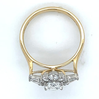 Gillian - 18ct Yellow Gold 1.86ct Laboratory Grown Oval Halo With Pear Side Stone Engagement Ring