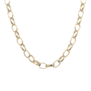 Vintage 9ct Yellow Gold Oval Cable 24” Chain