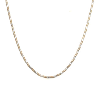 Vintage 9ct Yellow Gold Twisted Round 17” Chain Necklace
