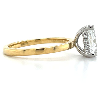 Ariana - 18ct Yellow Gold 1.67ct Laboratory Grown Cushion Solitaire Diamond Engagement Ring With Hidden Halo