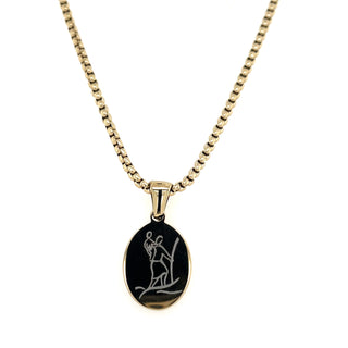 Gents Golden St Christopher Pendant