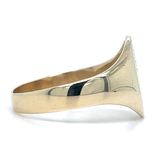 Vintage 9ct Yellow Gold Classic Oval Signet Ring