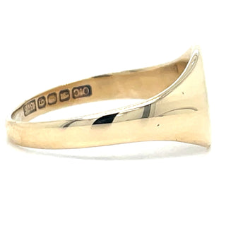 Vintage 9ct Yellow Gold Round Signet Ring