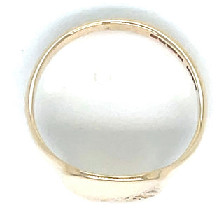 Vintage 9ct Yellow Gold Square Engraved Signet Ring