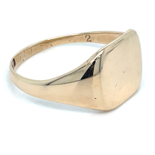 Vintage 9ct Yellow Gold Square Signet Ring