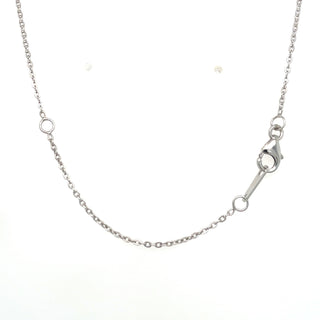 9ct White Gold Round Link Belcher Chain Necklace