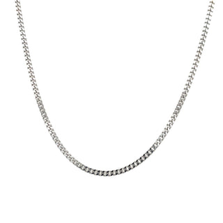 9ct White Gold 20” Curb Chain Necklace