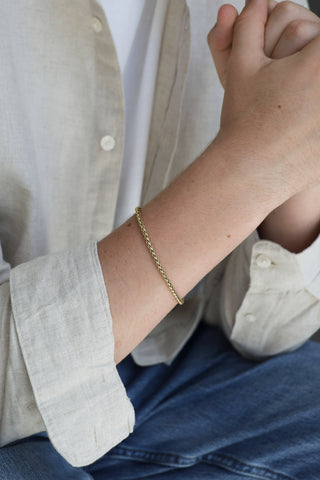 Gents CRIÚ Golden Spiga Necklace & Bracelet Bundle