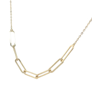 9ct Yellow Gold Paperclip Necklace