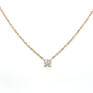 14ct Yellow Gold Laboratory Grown 0.25ct-0.27ct Floating Diamond Pendant