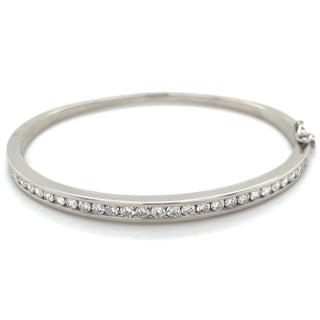 14ct White Gold 1.52ct Laboratory Grown Diamond Bangle