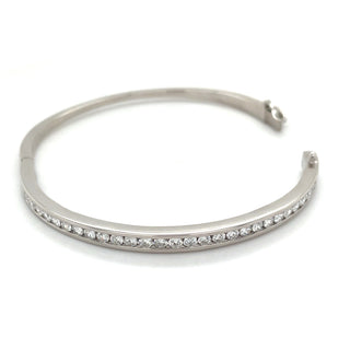 14ct White Gold 1.52ct Laboratory Grown Diamond Bangle