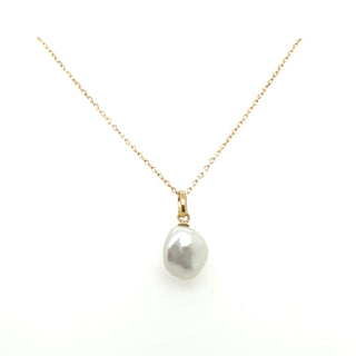 9ct Yellow Gold Baroque Pearl Pendant