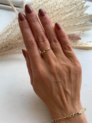 9ct Yellow Gold Open Link Ring
