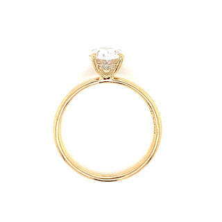 Millie - 18ct Yellow Gold 1.75ct Laboratory Grown Oval Solitaire with Hidden Halo