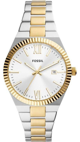 Fossil - Ladies Scarlette Three-Hand Date Two-Tone Stainless Steel Watch