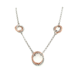 Fraboso Triple Circle Two Tone necklace