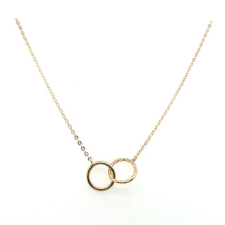 9ct Yellow Gold Double Circle Pendant