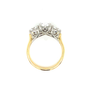 Georgina - 18ct Yellow Gold 2.36ct Lab Grown Oval Diamond Ring with Side Stones