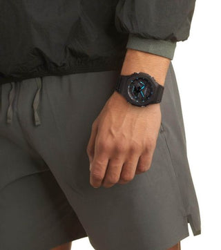 Casio G-Shock Black & Fluorescent Highlight Watch