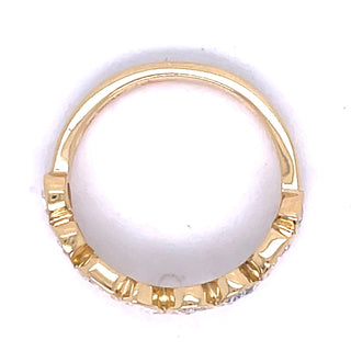 18ct Yellow Gold Laboratory Grown 1.34ct Bezel Set Oval, Pear And Emerald Cut Diamond Ring
