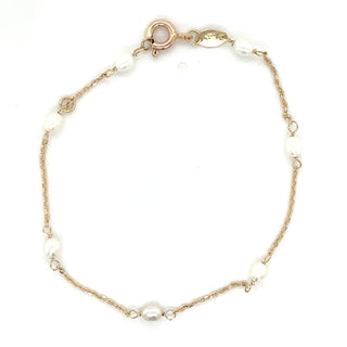 9ct Yellow Gold Multi Pearl Bracelet