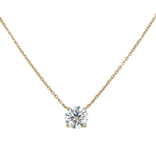 14ct Yellow Gold Laboratory Grown 1.03ct Floating Diamond Pendant