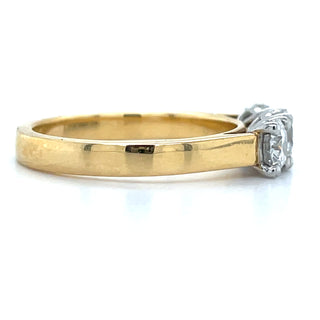 Leanna - 18ct Yellow Gold 1ct Three Stone Earth Grown Diamond Engagement Ring