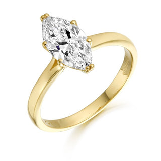 9ct Gold Cz Marquee Ring R135