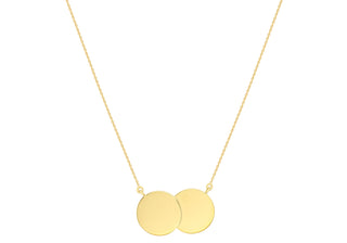 9ct Yellow Gold Double Disc