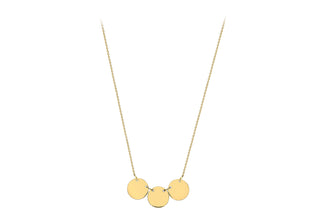 9ct Yellow Gold Triple Disc Necklace 1.19.9110