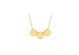 9ct Yellow Gold Triple Disc Necklace 1.19.9110