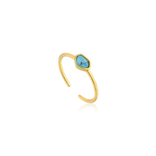 ANIA HAIE TURQUOISE ADJUSTABLE RING