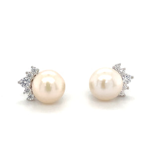 Sterling Silver Pearl Stud with Ear Jacket