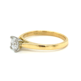 Julianna - 18ct Yellow Gold 0.50ct Lab Grown Round Brilliant Solitaire