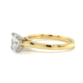 Julianna - 18ct Yellow Gold 0.90ct Lab Grown Round Brilliant Solitaire