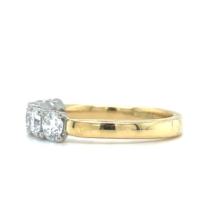 18ct Yellow Gold 1.05ct Lab Grown 5 Stone Eternity Ring