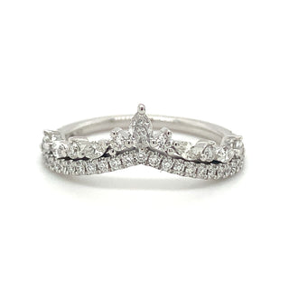 Platinum Earth Grown Diamond Crown Ring