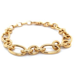 Golden Chunky Oval Link Bracelet