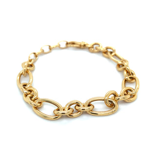 Golden Chunky Oval Link Bracelet